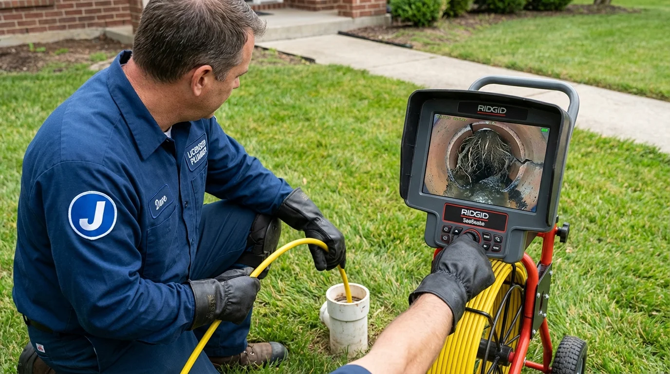 Sewer camera inspection being performed by Johns Plumbing LLC in Floresville